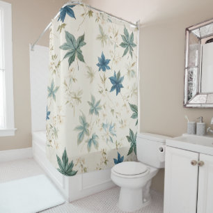 Elegante Boho esdoorn laat bloemmotief Douchegordijn
