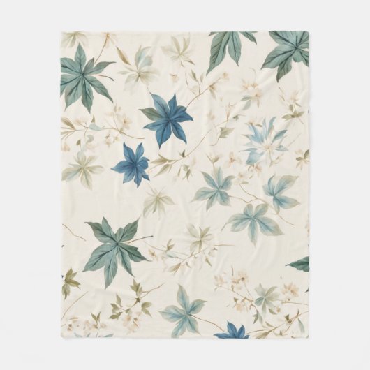 Elegante Boho  esdoorn laat bloemmotief Fleece Deken (Voorkant)