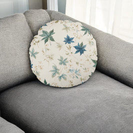 Elegante Boho  esdoorn laat bloemmotief Rond Kussen
