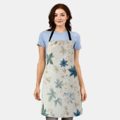 Elegante Boho esdoorn laat bloemmotief Schort (Gedragen)
