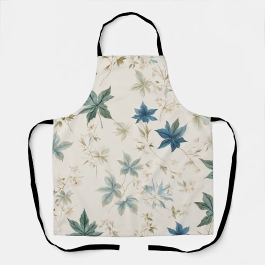 Elegante Boho esdoorn laat bloemmotief Schort (Voorkant)