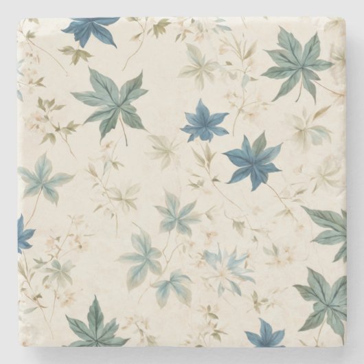 Elegante Boho  esdoorn laat bloemmotief Stenen Onderzetter (Voorkant)