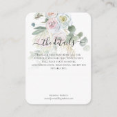 Elegante Boho Eucalyptus Bloemen Bruiloft Details Informatiekaartje (Voorkant)