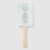 Elegante Boho Eucalyptus Bloemen Waterverf Kunst Handwaaier (Achterkant)