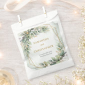 Elegante boho eucalyptus groen gouden bruiloft bedankzakje (Geknipt)