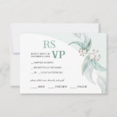 Elegante Boho Eucalyptus Watercolor Kunst RSVP Kaartje (Voorkant)