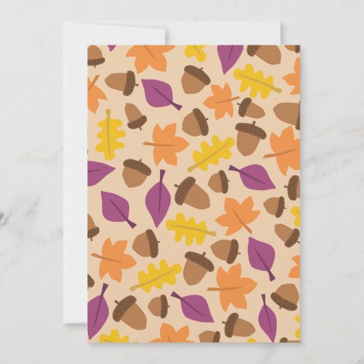Elegante Boho Fall bladeren herfst bloemenbruiloft Save The Date (Achterkant)