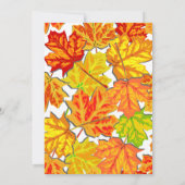 Elegante Boho Fall laat land bloemenbruiloft Kaart (Achterkant)