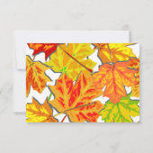 Elegante Boho Fall laat land bloemenbruiloft RSVP Kaartje (Achterkant)