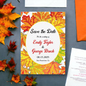 Elegante Boho Fall laat land bloemenbruiloft Save The Date