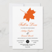 Elegante Boho Fall laat rustieke bloemenbruiloft Kaart (Voorkant)