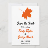 Elegante Boho Fall laat rustieke bloemenbruiloft Save The Date (Voorkant)