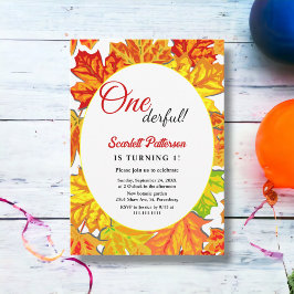 Elegante Boho Fall verlaat land 1e verjaardag Kaart