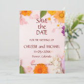 Elegante Boho Floral #3 Save The Date (Staand voorkant)