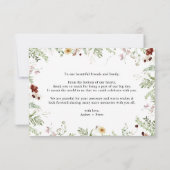 Elegante Boho Floral bedankjes Bedankkaart (Achterkant)