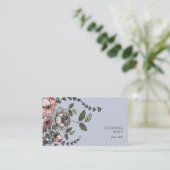 Elegante Boho Floral Botanical Professional Visitekaartje (Staand voorkant)