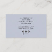 Elegante Boho Floral Botanical Professional Visitekaartje (Achterkant)