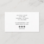 Elegante Boho Floral Botanical Professional Visitekaartje (Achterkant)