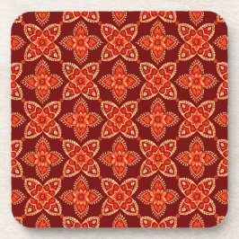 Elegante Boho Floral Pattern Onderzetters - Set va