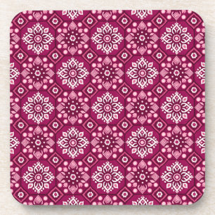 Elegante Boho Floral Pattern Onderzetters - Set va