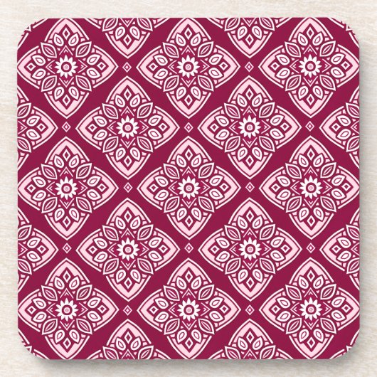 Elegante Boho Floral Pattern Onderzetters - Set va (Voorkant)