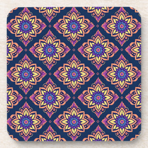 Elegante Boho Floral Pattern Onderzetters - Set va