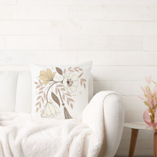Elegante Boho Floral Waterverf Kussen