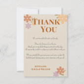 Elegante Boho Floral Wedding bedankkaart (Voorkant)