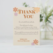 Elegante Boho Floral Wedding bedankkaart (Staand voorkant)