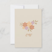 Elegante Boho Floral Wedding bedankkaart (Achterkant)