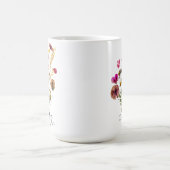 Elegante Boho Floral Wildflower Aangepaste naam Koffiemok (Center)