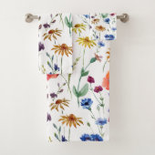 Elegante Boho Floral Wildflower Bad Handdoek (Insitu)