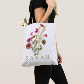 Elegante Boho Floral Wildflower Canvas tas (Dichtbij)