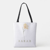 Elegante Boho Floral Wildflower Canvas tas (Achterkant)