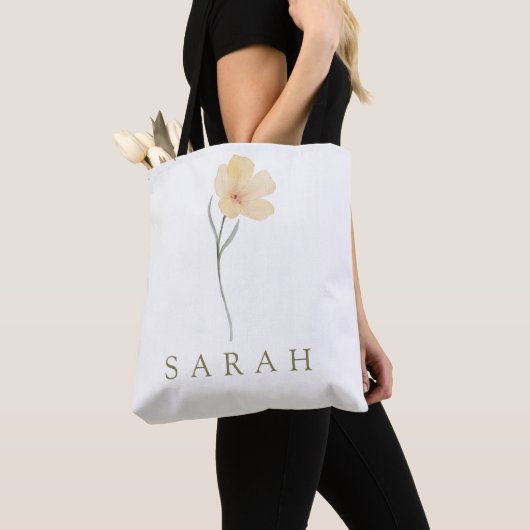 Elegante Boho Floral Wildflower Canvas tas (Dichtbij)
