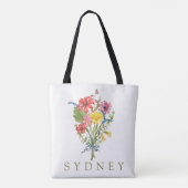 Elegante Boho Floral Wildflower Tote Bag (Achterkant)