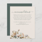 Elegante Boho  Floral Wildflower Wedding Informatiekaartje (Voorkant / Achterkant)