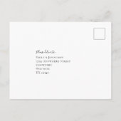 Elegante Boho Florals Eucalyptus Bruiloft RSVP Briefkaart (Achterkant)