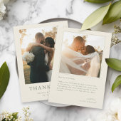Elegante Boho Foto Bruiloft Bedankkaart
