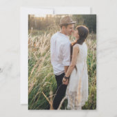 Elegante Boho Foto Huwelijk Save The Date (Achterkant)