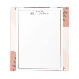 Elegante Boho Frame Leraar  Notitieblok