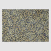 Elegante Boho Gouden Bloei Oude Navyblauw Tissuepapier (Voorkant)