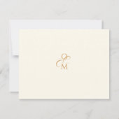 Elegante Boho | Gouden herfsttrouwdag RSVP Kaartje (Achterkant)