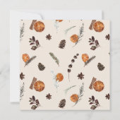 Elegante Boho Greenery Citrus Herfst Bruids Brunch Kaart (Achterkant)