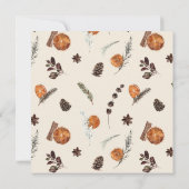 Elegante Boho Greenery Citrus Herfst Bruids Lunche Kaart (Achterkant)