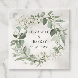 Elegante Boho groen eucalyptus bruiloft Bedankjes Labels