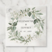 Elegante Boho groen eucalyptus bruiloft Bedankjes Labels (Voorkant)