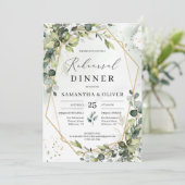 Elegante boho groen goud geometrische repetitie kaart (Staand voorkant)