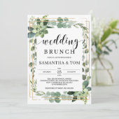 Elegante boho groen succulente gebladerte trouwdag kaart (Staand voorkant)