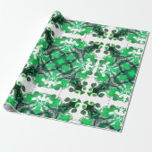 Elegante boho groene botanische bohemien cadeaupapier (Uitgerold)